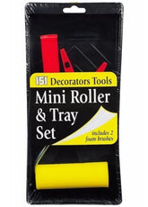 151 - MINI ROLLER, TRAY SET WITH 2 FOAM BRUSHES